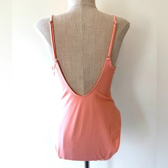 Xhilaration Tropical Palm Print Scoop Back One Piece Swimsuit - Picture 4 of 12